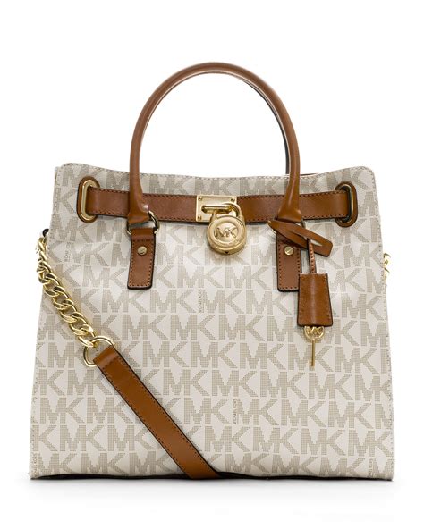 michael kors hamilton large ns tote vanilla|Michael Kors Hamilton studded tote.